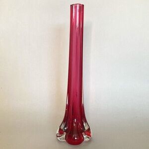 Studio Glass Pink Elephant Foot Vase